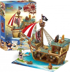 3D-puzzel piratenschip met schat