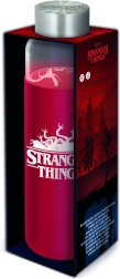 Glazen fles met siliconen hoes met Stranger Things-motief