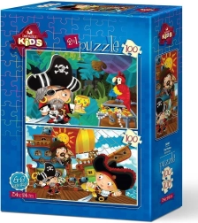 Puzzel Piraten 2×100 stukjes
