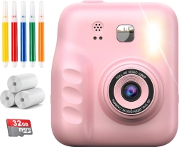Kinder digitale camera met direct printen Renew Force roze
