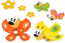 Houten decoratie Vlinders en Bloemetjes