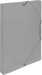 Kunststof archiefdoos A4 met elastiek, rookgrijs