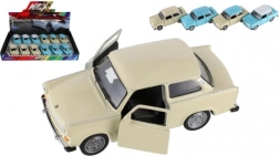 Auto Welly Trabant 601 metaal 10 cm asst 4 kleuren vrijloop 12 stuks in box