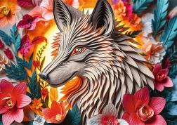 puzzel paper art: wolf 1000 stukjes