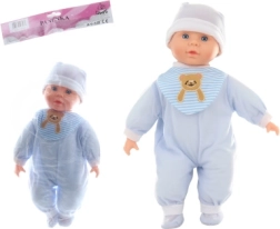 Baby jongetje met geluiden 40 cm met zacht lijfje