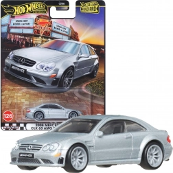 Hot Wheels Premium Boulevard – Mercedes‑Benz CLK 63 AMG Black Series model 1:64, zilver
