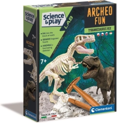 Clementoni Science & Play Archeo Fun: tyrannosaurus rex – archeologieset met lichtgevende skelet
