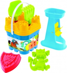 Zandset met kasteel en waterrad