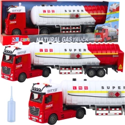 Tankwagen met waterpomp, licht en geluid, wit‑rood