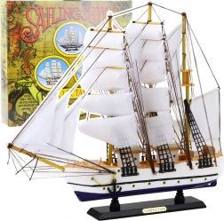 Model decoratief zeilschip fregat wit