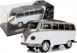 Bus met vliegwiel met batterijverlichting en geluiden – wit