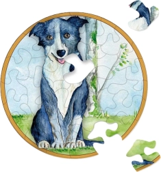 Ronde puzzel CURIOSI Picoli – hond, 33 stukjes