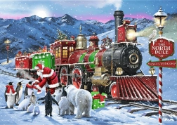 Trefl Puzzle Premium Plus Tea Time: Kersttrein 1000 stukjes