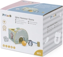 Viga PolarB houten iglo-spel met hamertje, figuurtjes en sorteerder
