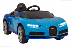 Bugatti Chiron elektrisch kinderautootje blauw met afstandsbediening