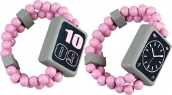 Houten dubbelzijdig horloge – roze