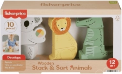 Fisher-Price houten diertjes – stapel- en sorteerspel