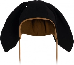 Baby muts van katoen met oortjes NEW BABY Favorite zwart