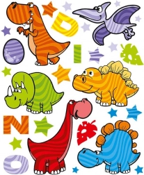 Bonte stickers met dinosaurussen