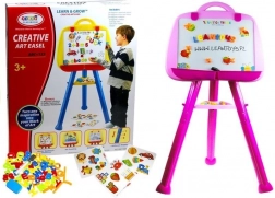 Roze magnetisch kinderbord LeanToys
