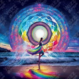 Vierkant puzzel Dansmandala 1023 stukjes