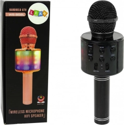 Draadloze USB-microfoon met luidspreker voor karaoke-opnames Model WS-858 Zwart