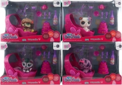 Set met diertje in mandje – verjaardagstaart en accessoires