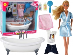 Lappenpop met bad en accessoires – Blauw