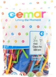 Modelleerballonnen Gemar met pompje - 100 stuks