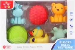 Set rubberen waterspeeltjes voor baby’s – 6 stuks