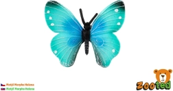 Tropische vlinder Morpho Helena Zooted, kunststof figuur 7 cm