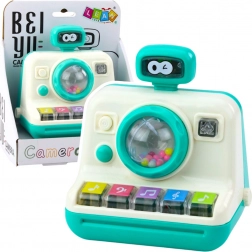 Interactieve camera Piano Rammelaar Licht Geluid Wit Groen