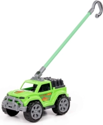 Duw-auto voor kinderen met groene handgreep – offroad