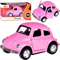 Metalen autootje met openslaande deuren en verlichting