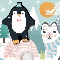 Vilac sensorische houten puzzel IJsdiertjes