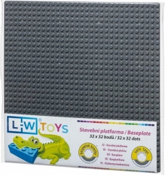 Bouwplaat 32 × 32 donkergrijs