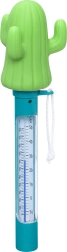 Drijvende zwembadthermometer in de vorm van een cactus
