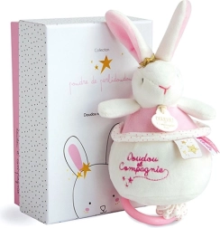 Cadeauset – pluche roze konijntje met melodie 14 cm