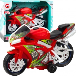 Racemotor speelgoed met licht- en geluidseffecten rood