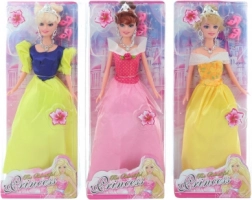 Soepele prinsessenpop met gewrichten 28 cm met accessoires