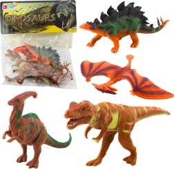 Set dinosaurussenfiguren T‑Rex, Pteranodon, Stegosaurus en Parasaurolophus – 4 stuks