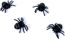 Kleine rubberen spinnen – Halloween-decoratie (4 stuks)