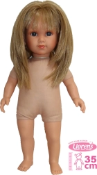 Llorens Elena realistische pop met zacht stoffen lichaam 35 cm