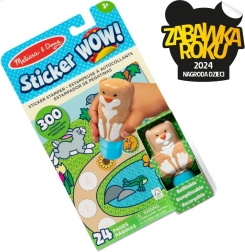 Sticker WOW! Konijntje met stempels