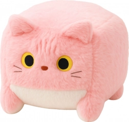 Roze pluchen knuffel in de vorm van een kubus