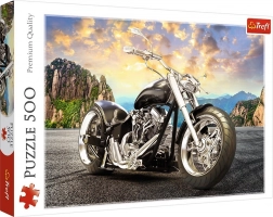Puzzel 500 stukjes – zwarte motorfiets