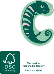 Small foot houten letter C