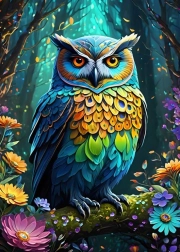 Puzzel Blauwe Uil 500 stukjes