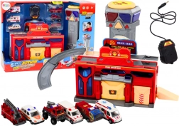 Reddingscentrum met brandweer en ziekenhuis – set van 6 voertuigen