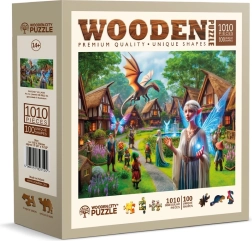 Houten puzzel Fantasy dorp 1010 stukjes
